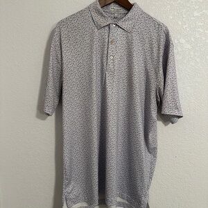 Peter Millar Multicolor Golf Clubs & Cocktail Patterned Polo